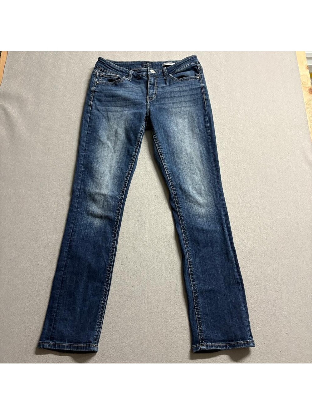 Daytrip Virgo Straight Jeans Womens 30R Blue Denim Stretch Mid Rise